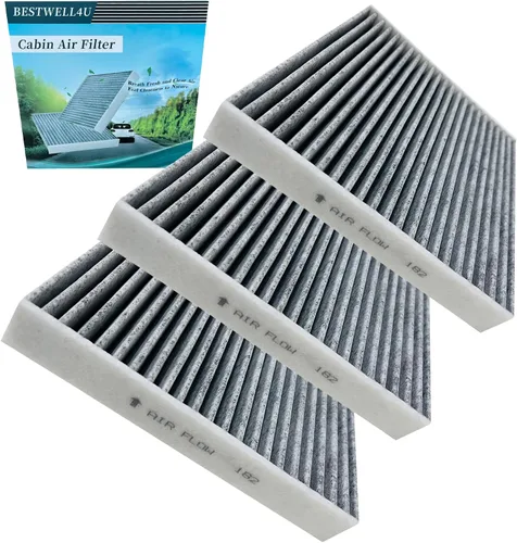 Paquete de 3 filtros de aire de cabina con carbón activado BW182 para Civic, CR-V, CR-Z, Fit, HR-V, Insight, Reemplazo para CF11182, CP182,