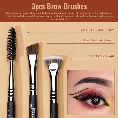 Miniatura 9 de Jessup Pinceles de maquillaje T336 con cepillo de ojos profesional Set T341
