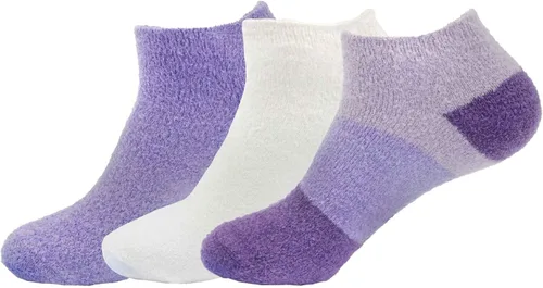 Miniatura 7 de BambooMN Calcetines de spa de nailon mullidos con infusión de aloe para mujer, talla 4-8, aguamarina, 3 pares