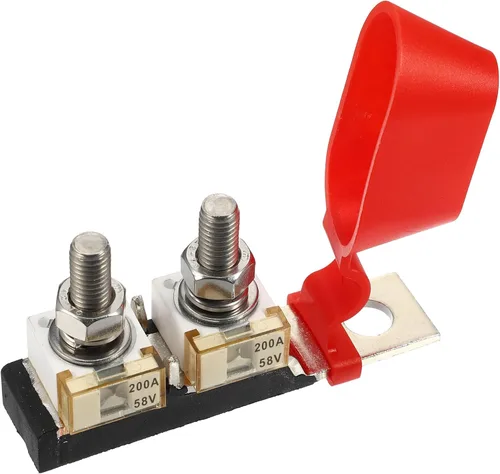 Miniatura 13 de Motoforti Kit de bloque de fusibles de terminal MRBF de 150 A, doble voltaje máximo de 58 V para automóvil, barco marino, RV, plástico, negro, 1
