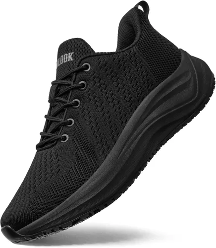 SHULOOK Zapatos de trabajo antideslizantes para hombre, soporte de arco, antideslizantes, para cocina, chef, restaurante, servicio de alimentos,