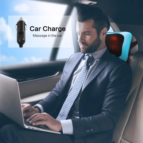 Miniatura 4 de Mo Cuishle Masajeador eléctrico Shiatsu de espalda con calor, potente amasamiento 3D para cuello, hombros, alivio del dolor de espalda baja, diseño