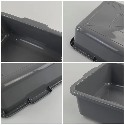 Miniatura 3 de Commercial Products - Caja de autobús/utilidad estándar, lavabo de plástico para restaurante, bañera para organización y almacenamiento de cocina