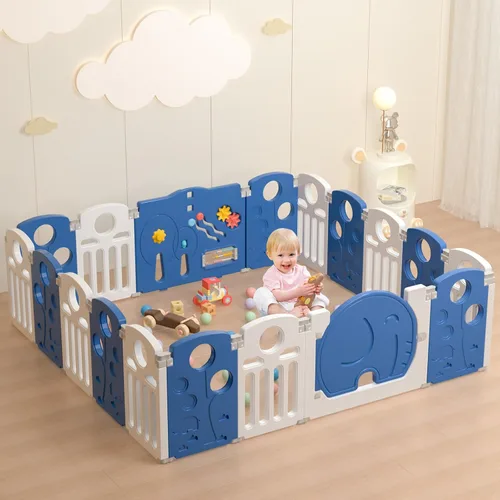 LulliSpace Corralito para Bebés, para Niños y Niños Pequeños, Centro de Actividades para Niños, Patio de Juegos de Seguridad, Cerca para Bebés de