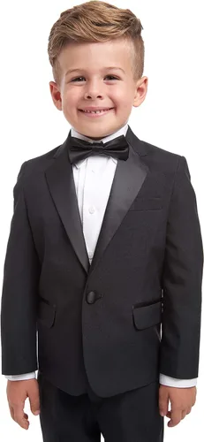 Miniatura 2 de Nautica Esmoquin de 4 piezas para bebés y niños con camisa de vestir, corbatín, chaqueta y pantalones