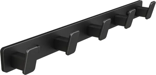 Miniatura 11 de Perchero de Pared para Abrigos con Soporte de Pared - Perchero Negro con 6 Ganchos, Ganchos de Pared para Colgar Sombrero, Llave, Bolso, Toalla
