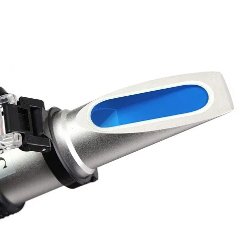 Miniatura 5 de Refractómetro de mano con estuche, 0-90% rango Brix, prueba de fluido de corte, refractómetro de azúcar