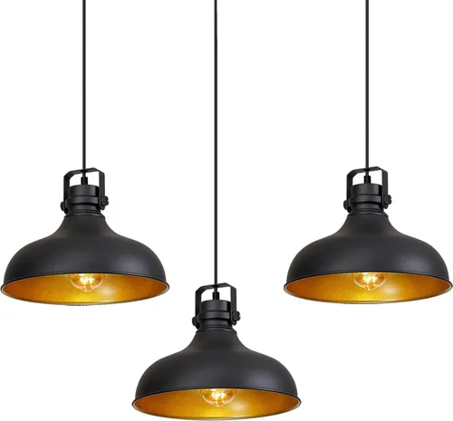 Miniatura 19 de Luces Colgantes de Granja de Níquel Cepillado Iluminación Colgante Mate para Isla de Cocina Industrial Altura Ajustable Vintage Luminarias Colgantes
