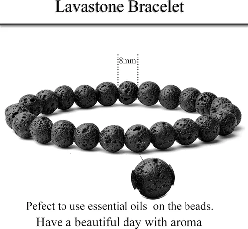 Miniatura 2 de WRCXSTONE - Pulsera elástica de cuentas de cristal curativo de 8mm.