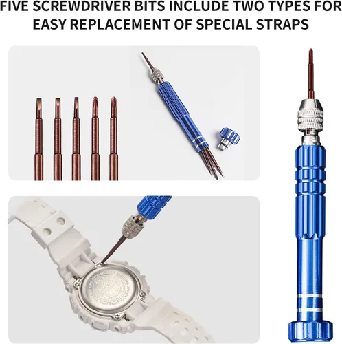 Miniatura 7 de EasyTime Kit de reparación de reloj kit de herramientas de repuesto de batería de reloj profesional, adecuado para la extracción de la parte trasera