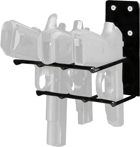Rack'em Bastidores para armas de montaje en pared, estante seguro para pistolas, ganchos de almacenamiento para armas de fuego para interiores,