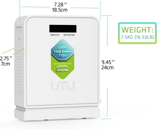 Miniatura 4 de UMI Convertidor de Voltaje Reductor de 800 Vatios 220V a 110V para Electrodomésticos de EE.UU. Canadá Japón para Uso en Europa y Asia Sistema