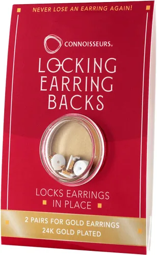 Miniatura 7 de CONNOISSEURS Parte trasera de aretes de bloqueo, hipoalergénicos para aretes, aros y más, nunca vuelvas a perder un arete Paquete de dorsos