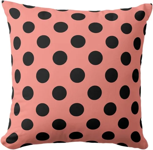 Miniatura 45 de Fundas de almohada de lunares negros sobre beige de 16 x 16 pulgadas, fundas de almohada decorativas rústicas y cuadradas para decoración del sofá
