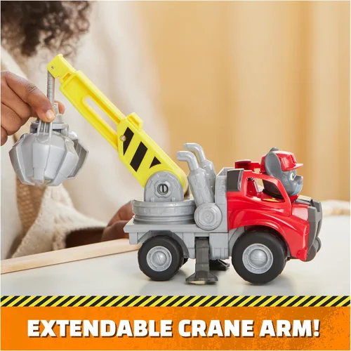 Miniatura 4 de Rubble & Crew, camión juguete Charger’s Crane Grabber con partes móviles y una figura de acción coleccionable, juguetes para niños mayores de 3 años
