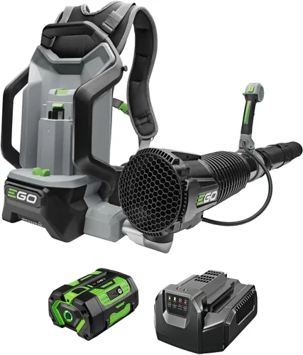 EGO POWER+ Soplador de hojas para mochila, eléctrico inalámbrico de 600 CFM, incluye batería de 56V 7.5Ah y cargador - LB6003