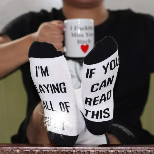 Miniatura 5 de LEVLO Call Game Lover Gift Video Games Calcetines de algodón elástico cómodo unisex calcetines para jugadores