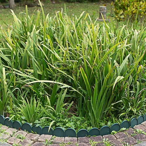Miniatura 5 de Evelyne Borde de borde de jardín en medio círculo (semicírculo) diseño arqueado – 15 piezas de revestimiento de valla de jardinería verde barrera