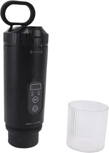 Miniatura 9 de Bewinner Cafetera portátil, 21 bar, inalámbrica, calefacción, para viajes, camping, máquina de café expreso, portátil, funciona con pilas, para Negro
