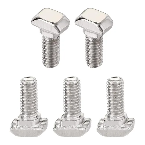 Miniatura 17 de DTGN Tornillo deslizante M5x12mm (DXL) con ranura en T – 8 unidades – Bueno para la industria de la construcción – Tornillos en forma de T de acero