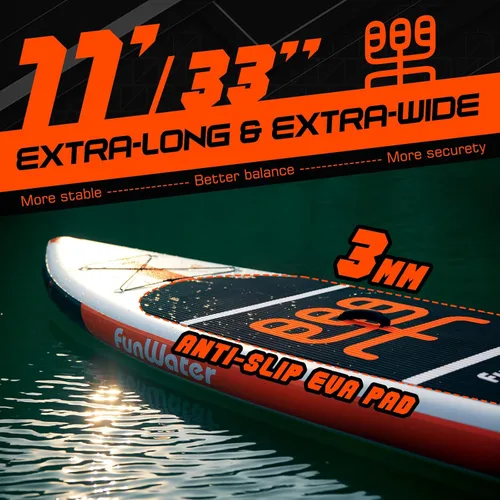 Miniatura 3 de FunWater Tabla de remo inflable ultraligera con accesorios de SUP para adultos y jóvenes de todos los niveles de habilidad
