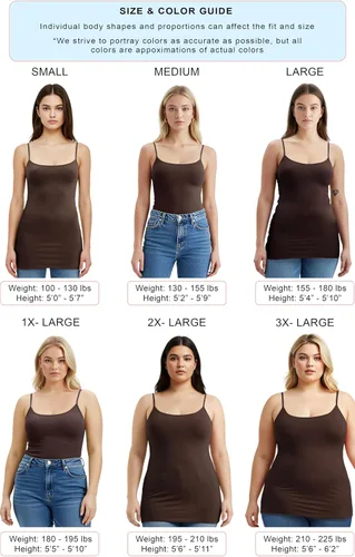 Miniatura 121 de Emmalise Camisola larga casual básica para mujer, con tirantes ajustables, top en capas