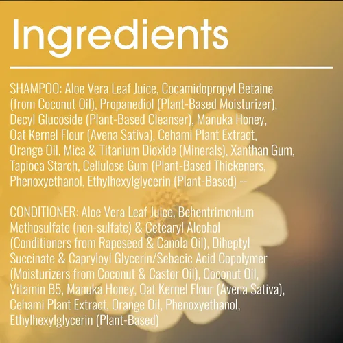 Miniatura 7 de Juego de champú y acondicionador para eccema y psoriasis para hombres y mujeres (paquete de 2) - Aloe Vera y miel de manuka para picazón suave