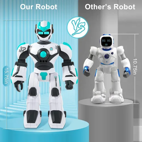 Miniatura 7 de HPROMOT Robot de juguete RC para niños, robot de control remoto, sensor de gestos inteligente, recargable y programable, robot para caminar, bailar