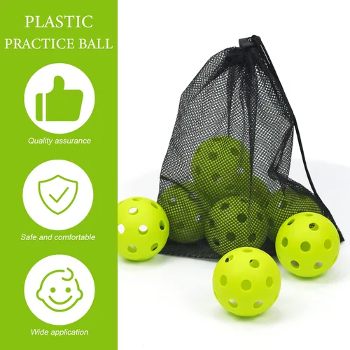 Miniatura 3 de Paquete de 16 pelotas de béisbol de plástico, bolas huecas para práctica de bateo ligera, pelotas de entrenamiento para interiores y exteriores