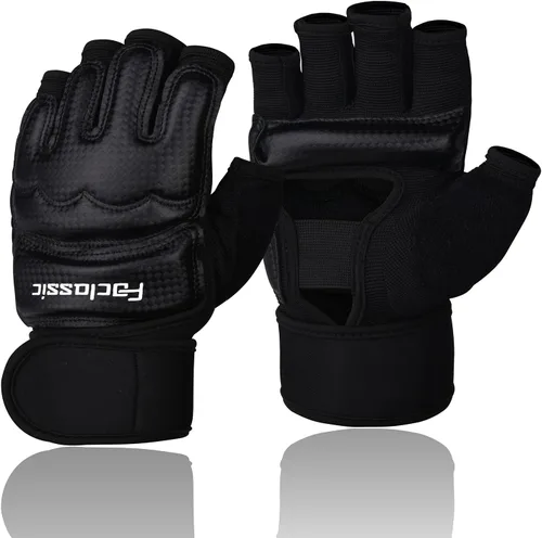 Miniatura 15 de Guantes de boxeo de kickboxing, guantes de boxeo para hombres, mujeres, niños, medio dedo, saco de boxeo, guantes de lucha para hombres y mujeres