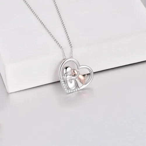 Miniatura 11 de YFN Collar con colgante de perro de recuerdo de plata de ley, regalo conmemorativo para amantes de los perros para mujeres