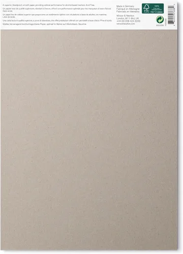 Miniatura 4 de Winsor & Newton, Papel marcador, a prueba de sangrado, A4, 50 hojas, blanco, 20 libras