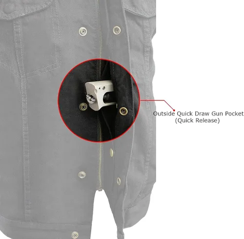 Miniatura 4 de Chaleco vaquero para hombre con broche y cierre ocultos de Milwaukee