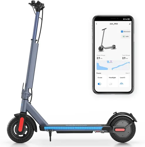Miniatura 10 de Caroma Electric Scooter Adults, 350W/500W Motor, Top Speed 20/25 Mph & 30 Miles Range, 8.5" Solid Tires, Cruise Control E Scooter for Adults Negro