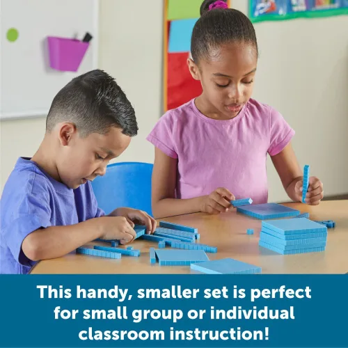 Miniatura 3 de Learning Resources Base Ten Blocks Smart Pack - 121 piezas, a partir de 6 años, grados 1+, juegos de matemáticas de primer grado, suministros