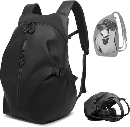 Miniatura 7 de Bolsas de sillín de motocicleta, Bolsas de sillín Powersports, Bolsa de equipaje impermeable, Bolsa de almacenamiento de casco de cara completa