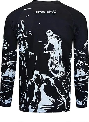 Miniatura 2 de Weimostar Maillot de ciclismo de manga larga para hombre, transpirable, equipo deportivo, equitación, camiseta de ciclismo