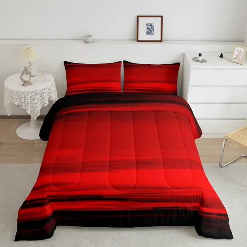 Miniatura 11 de jejeloiu Juego de edredón de dibujos animados para niños, tamaño individual, estampado de gatos, juego de ropa de cama con patrón de hojas, edredón