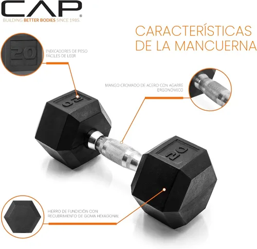 Miniatura 3 de CAP Barbell - Mancuerna recubierta Varias opciones de pares y conjuntos