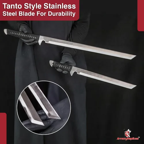 Miniatura 4 de Armory Replicas Colección Ninja Twin Sword - Cuchillas dobles de acero inoxidable con opciones de funda táctica