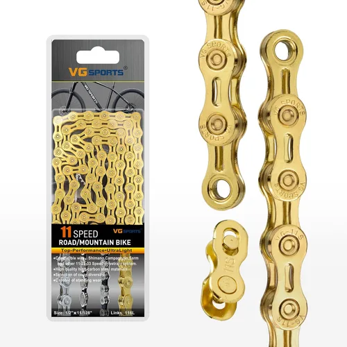 Miniatura 20 de VG SPORTS Cadenas de bicicleta de 6/7/8/9/10/11 velocidades, cadenas de bicicleta ligeras semihuecas/huecas para bicicleta de carretera/MTB/BMX