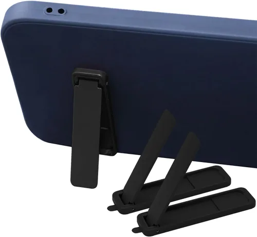 TENOC Phone Kickstand Universal Protable Sticky Vertical and Horizontal Stand Adjustable Holder for Cell Phone Case, 3Pcs, Black Negro