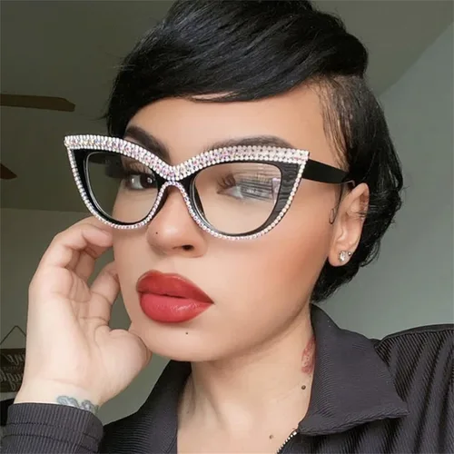 Miniatura 2 de Gafas de lectura bifocales fotocrómicas de transición de moda para mujeres presbicia brillante Rhinestone gafas de sol lectores