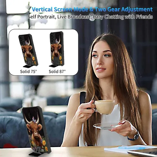 Miniatura 698 de Funda para Samsung Galaxy S22 Ultra 5G, Galaxy S22 Ultra con cubierta de cámara deslizante, funda resistente de doble capa con función atril Black