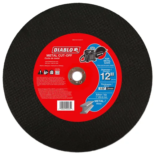 Miniatura 24 de Diablo Disco de corte de metal de diamante para metal, durabilidad extrema y larga vida útil, segmentado, 5 pulgadas de diámetro, eje de 7/8