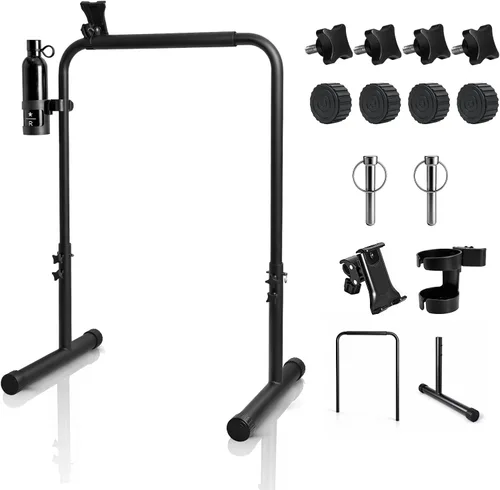 Miniatura 3 de Accesorio de barra de mango para almohadilla para caminar solo con teléfono y portavasos - Compatible con cintas de correr de 25.5 pulgadas de ancho