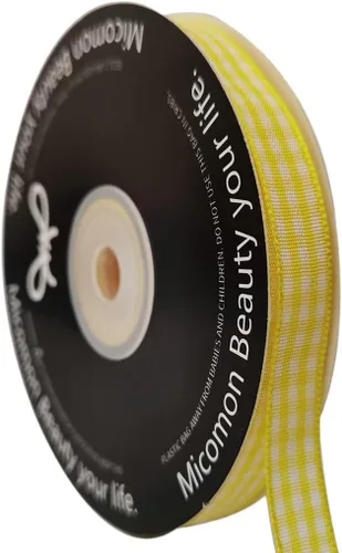 Miniatura 53 de Cinta de cuadros a cuadros vichy marrón 25 yardas cada rollo 100% poliéster (1 pulgada, marrón)