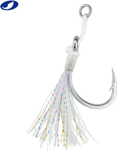 Miniatura 4 de OCEAN CAT Glow Assist - Anzuelos de pesca Jigging Jigs - Ganchos de caída lenta y rápida de acero inoxidable, ganchos circulares para bailar