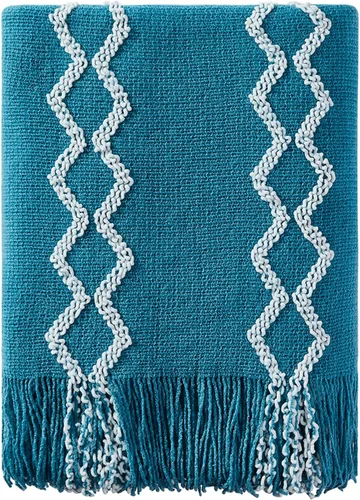 Miniatura 21 de Bourina - Manta de chenilla de punto, ligera, suave, acogedora, para cama, sofá, silla