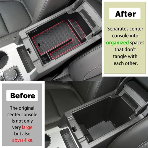 Miniatura 4 de RUNROAD Bandeja Organizadora de Consola Central Mejorada Compatible con Chevy Blazer 2025 2024 2023 2022 2021 2020 2019 Accesorios, Caja de Rojo